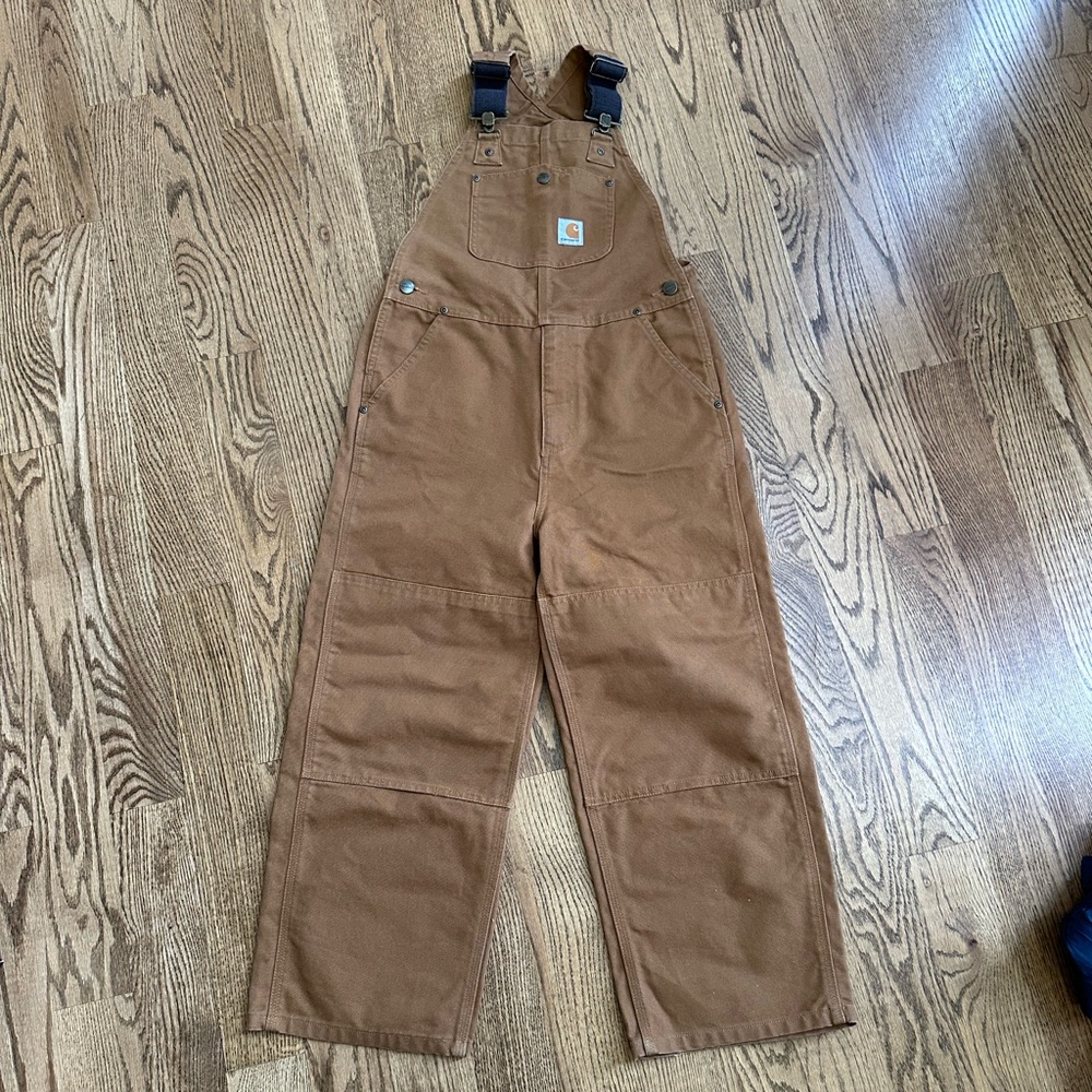 Carhartt Tan Overalls Youth EUC 10